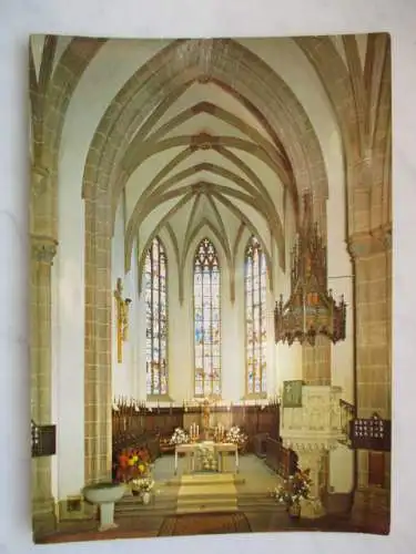 [Echtfotokarte farbig] Stadtkirche Peter und Paul / Calw
Innenansicht des Chors
15./19. jahrhundert. 