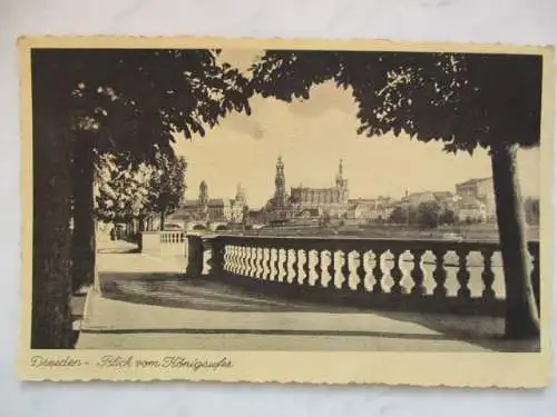 [Ansichtskarte] Dresden - Blick vom Königsufer. 