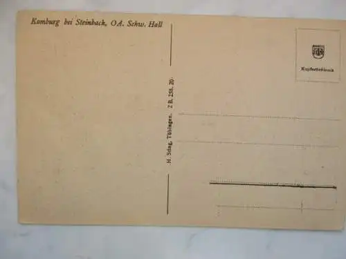 [Lithographie] Grosskomburg mit Einkorn
Komburg bei Steinbach OA. Schw. Hall. 