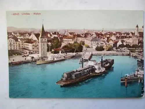 [Lithographie] Lindau Hafen. 