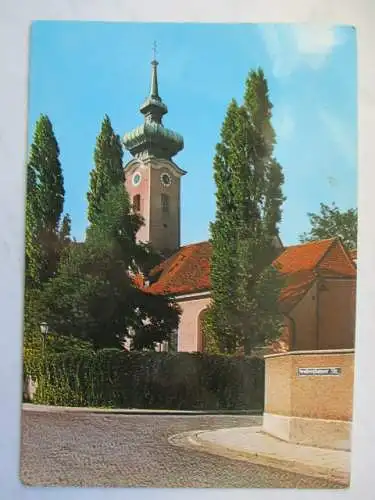 [Echtfotokarte farbig] St. Georg, München - Bogenhausen nach Plänen von Michael Fischer. 