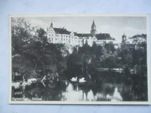 [Echtfotokarte schwarz/weiß] Sigmaringen Schloss. 