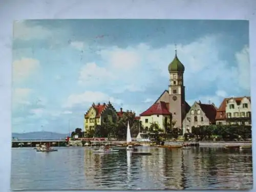 [Echtfotokarte farbig] Wasserburg am Bodensee. 