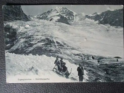 [Lithographie] Eigergletscher Schlittenpartie. 