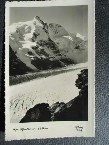 [Echtfotokarte schwarz/weiß] Gr. Glockner3798 m. 