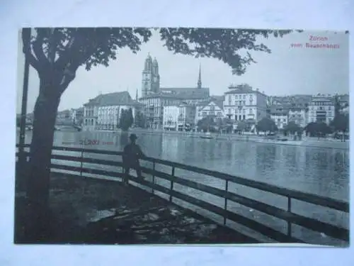 [Lithographie] Zürich vom Bauschänzli. 