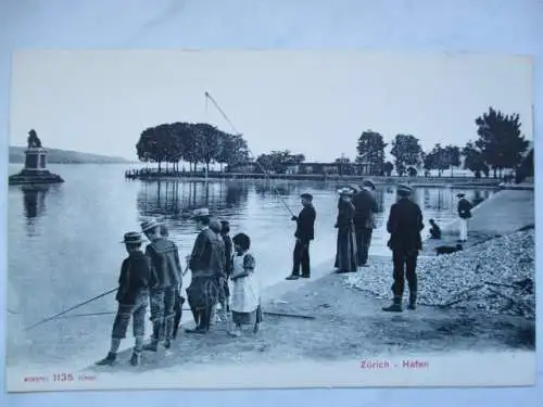 [Lithographie] Zürich Hafen. 