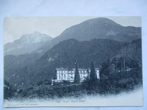 [Lithographie] Aigle Grand Hotel. 