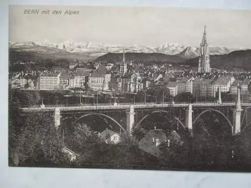 [Lithographie] Bern mit den Alpen. 