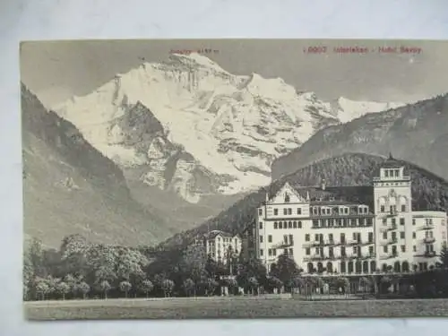 [Lithographie] Interlaken - Hotel Savoy. 