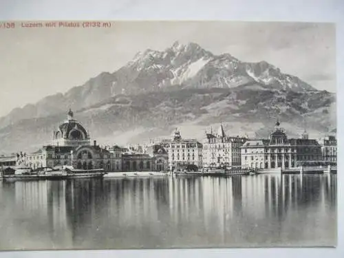 [Lithographie] Luzern mit Pilatus (2132 m). 