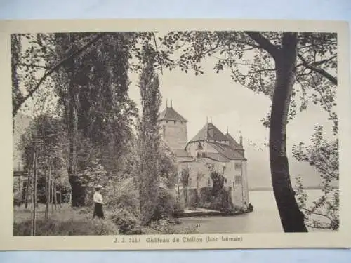 [Lithographie] Chateau de Chillon (Lac Léman). 