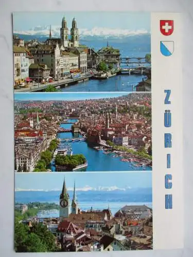 [Echtfotokarte farbig] Zürich. 