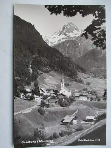 [Echtfotokarte schwarz/weiß] Gaschurn i. Montafon. 