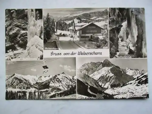 [Echtfotokarte schwarz/weiß] Gruss von der Walserschanz 1000 m
Oesterreichischer Grenzgasthof
Breitachklamm / Walserschanz / Sesselbahn / Kleinwalsertal. 