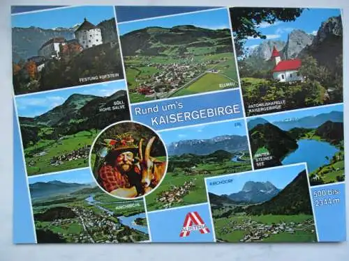 [Echtfotokarte farbig] Rund um`s Kaisergebirge. 