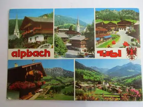 [Echtfotokarte farbig] Alpbach Tirol. 