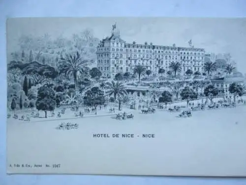 [Lithographie] Hotel de Nice - Nice. 