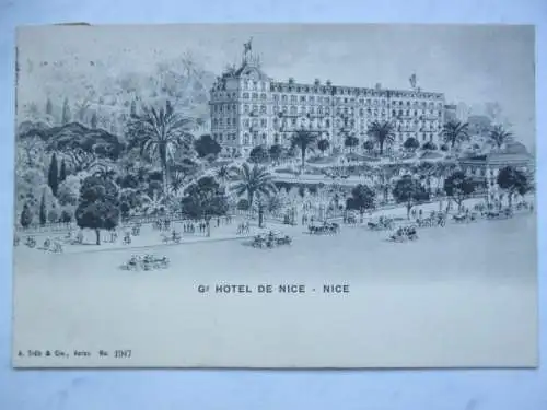 [Lithographie] Hotel de Nice - Nice. 