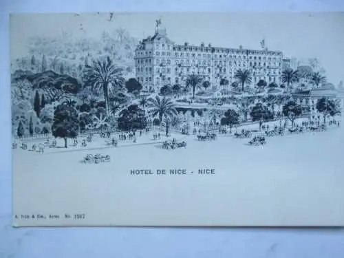 [Lithographie] Hotel de Nice - Nice. 