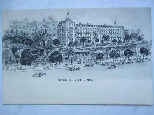 [Lithographie] Hotel de Nice - Nice. 