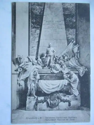 [Lithographie] Stassburg i. E.  Denkmal Moritz von Sachsen
Monument Maurice de Saxe. 