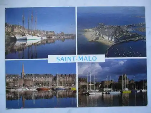 [Echtfotokarte farbig] Saint-Malo
Coleurs de Bretagne
La cote d'Emeraude
Les remparts et la ville  intra-muros. 