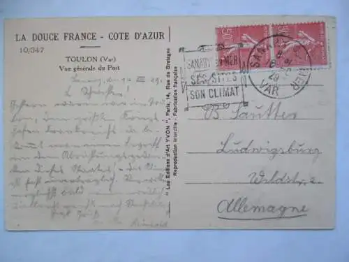 [Lithographie] Toulon 
Vue générale du Port. 