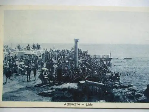 [Lithographie] Abazzia (Kroatien) Lido. 