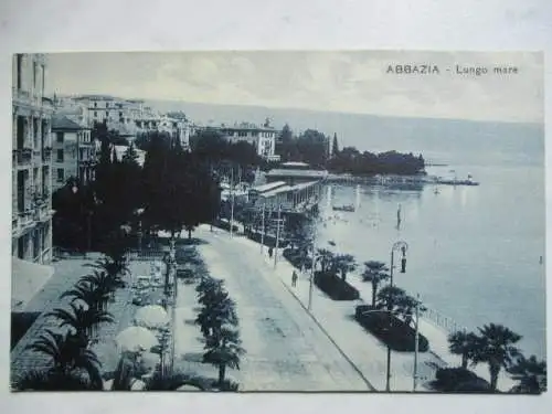 [Lithographie] Abazzia (Kroatien) Lungo Mare. 
