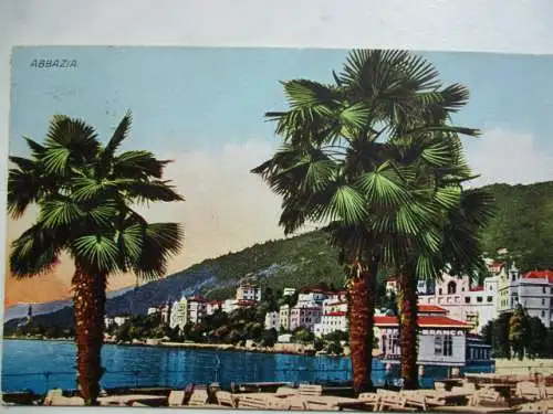 [Lithographie] Abazzia (Kroatien) Lungo Mare. 