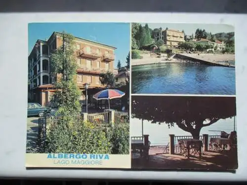 [Echtfotokarte farbig] Albergo Riva Lago Maggiore
Reno. 