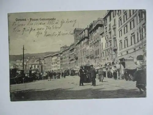 [Lithographie] Genova  Piazza Caricamento. 