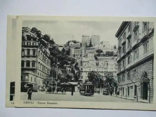 [Lithographie] Napoli Piazza Amedeo. 