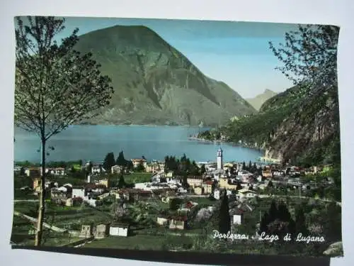[Echtfotokarte farbig] Porlezza Lago di Lugano. 