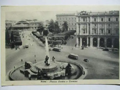 [Lithographie] Roma  Piazza Esedra  o Termini. 