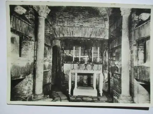 [Echtfotokarte schwarz/weiß] Roma  Pontificio Istituto di Archeologia Christiana. 