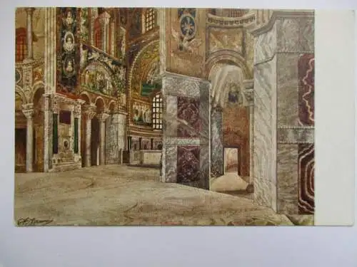 [Lithographie] Ravenna   Interno della Basilica  di S. Vitale. 