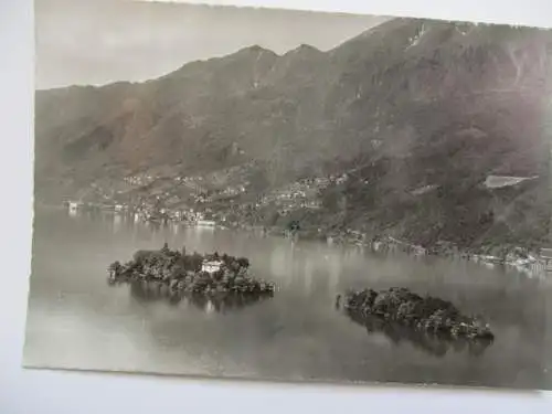 [Echtfotokarte schwarz/weiß] Isole di Brissago. 