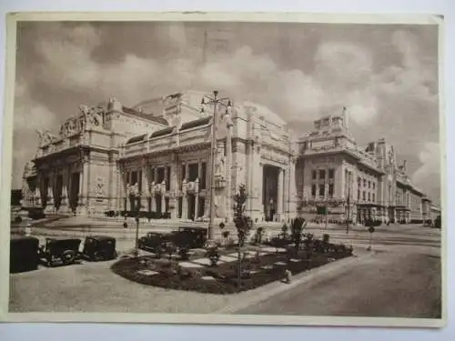 [Echtfotokarte schwarz/weiß] Milano -
Statione Centrale. 