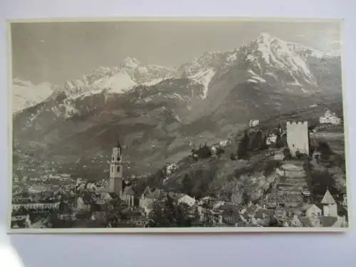 [Echtfotokarte schwarz/weiß] Merano. 