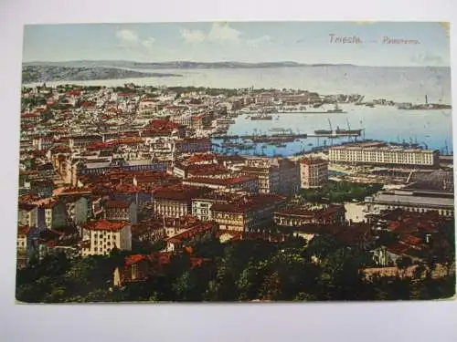 [Lithographie] Trieste 
Panorama. 