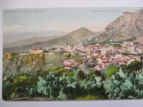 [Lithographie] Panorama di Taormina. 