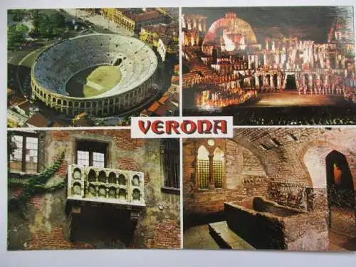 [Echtfotokarte farbig] Verona 
Visitate i Musei e i  Monumenti di Verona. 