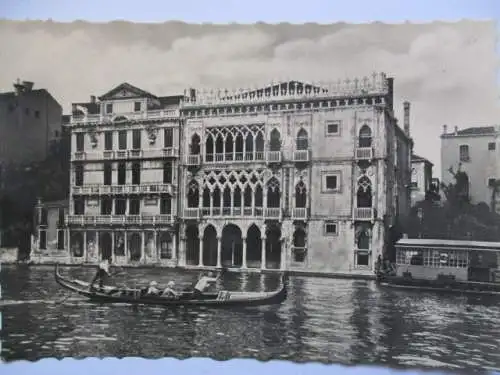[Echtfotokarte schwarz/weiß] Venezia - Cà d'Oro. 