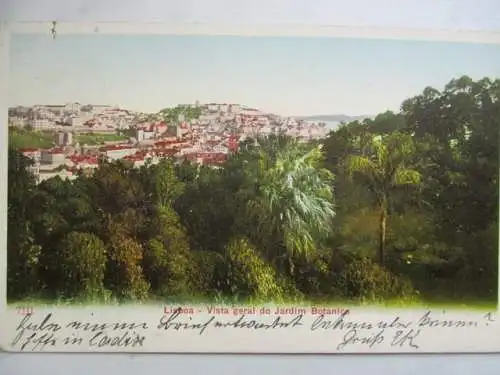 [Lithographie] Lisboa  - Vista geral do Jardim Botanico. 