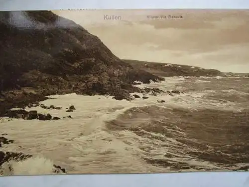 [Echtfotokarte schwarz/weiß] Kullen  Storm vid Ransvik. 