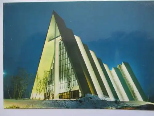 [Echtfotokarte farbig] Tromsdalen Kirke. 