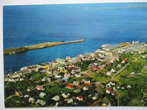 [Echtfotokarte farbig] Sandnessjoen  sett fra Fly. 