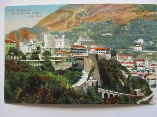 [Lithographie] Monaco  - Le Palais  du Prince  N.D. Phot. 